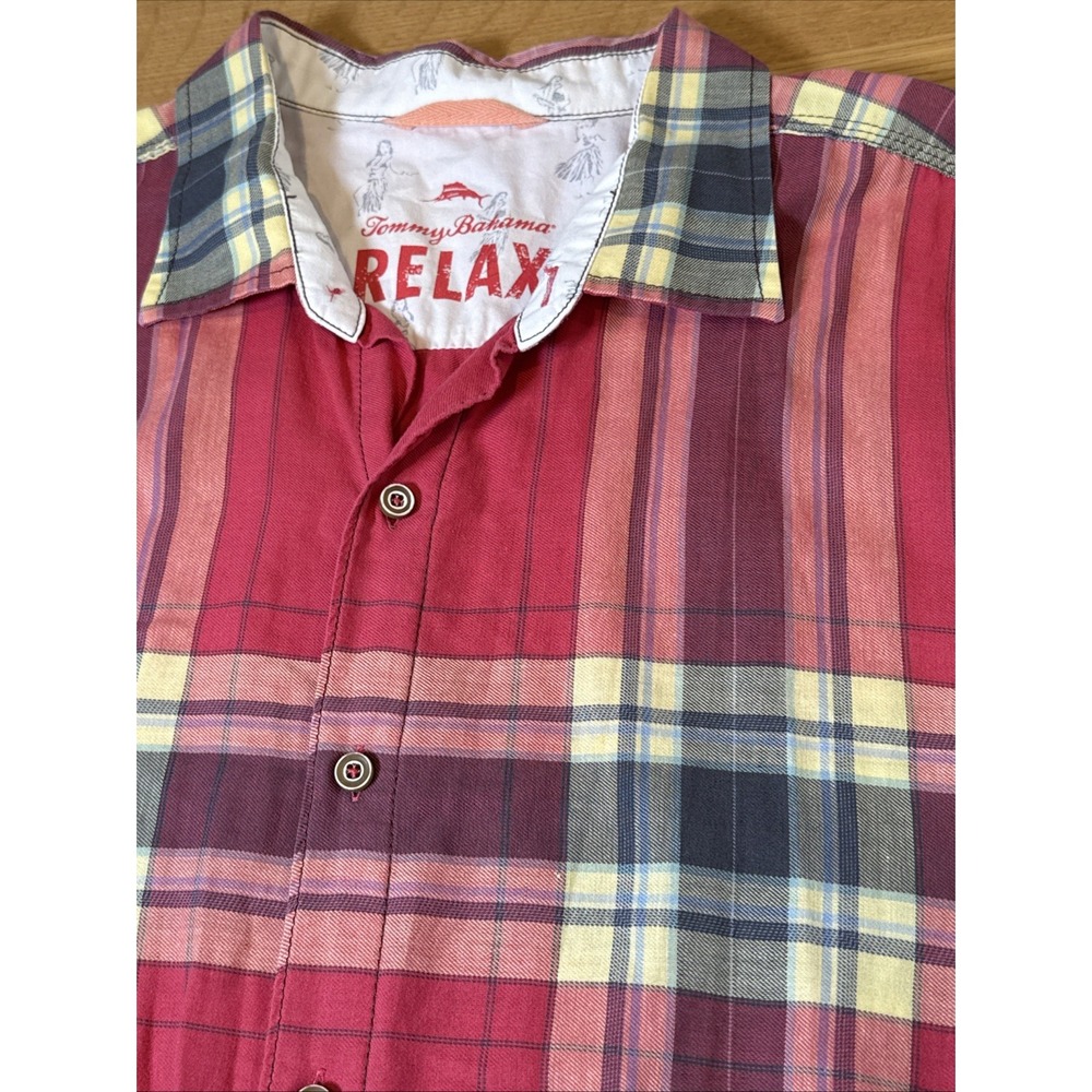 Men's Xl Tommy Bahama Relax Fit Red Plaid